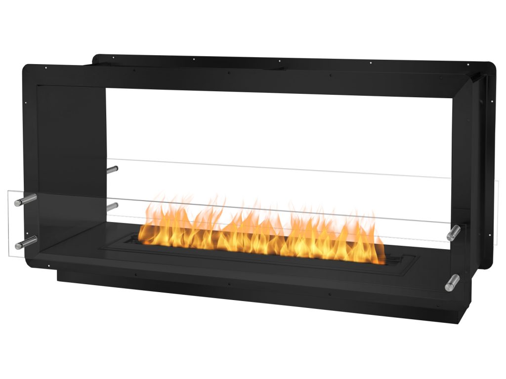 Ventless Zero Clearance Firebox Inserts, Double Sided Ethanol Fireplace Insert