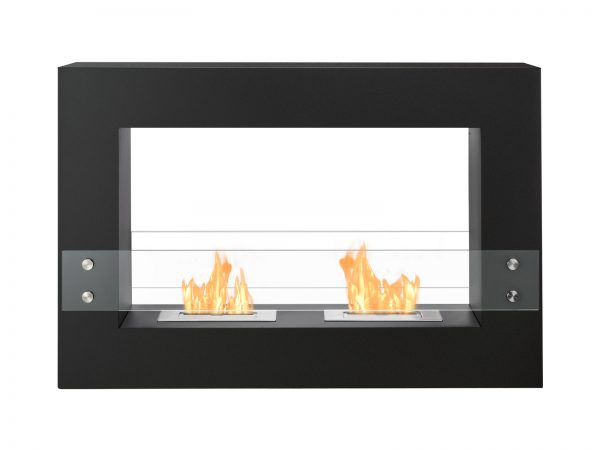 Tectum Black Freestanding Ventless Ethanol Fireplace