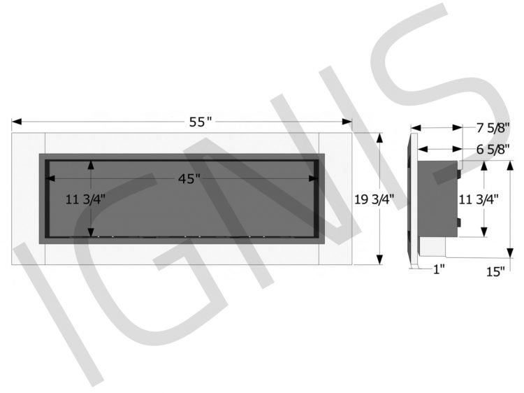 Ardella Fireplace Dimensions
